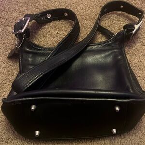 Black leather Coach bag